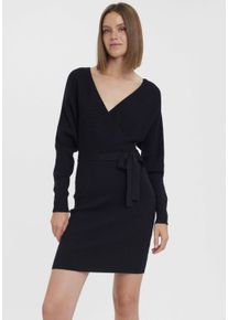 Véro Moda VERO MODA Damen Strickkleid "VMHOLLYREM LS V-NECK DRESS GA NOOS", schwarz, modisch, Gr. XS, Web, Obermaterial: 50% Viskose, 28% Polyester, 22% Nylon,