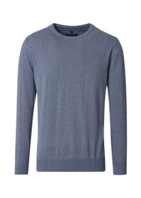 Casamoda Herren Strickpullover "Casamoda Pullover uni", blau, Gr. S, 72% Baumwolle, 28% Leinen, Pullover