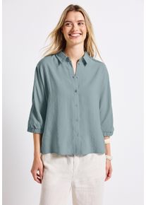 Street One Damen Hemdblusearona blau, casual, Gr. 44, unifarben, Stoff, 84% Modal, 16% Polyester, Blusen, Feel Good Fit