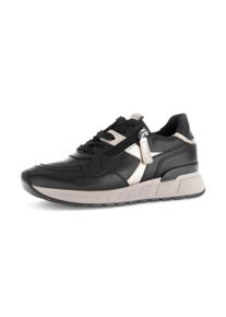 Gabor Damen Keilsneaker "DAVOS", Gr. 38, gold, Kalbsleder, unifarben mit Farbeinsatz, sportlich, Schuhe, Schnürschuh, Halbschuh, mit