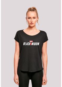 F4NT4STIC Damen T-Shirt "Marvel Black Widow Movie Logo", schwarz, casual, Gr. S, Obermaterial: 100% Baumwolle, Shirts, Print