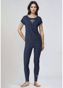 JOOP! JOOP Damen Leggings "Move", Gr. 40, blau, Obermaterial: 95% Modal, 5% Elasthan, casual, Hosen, mit elastischem Bund für Komfort