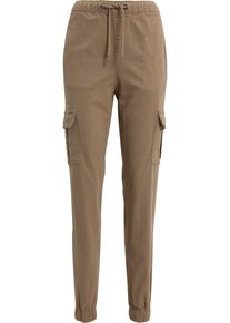 Urban Classics Damen Stoffhose "Urban Classics Damen", grau, Gr. XS, unifarben, 98% Baumwolle, 2% Elasthan, Hosen