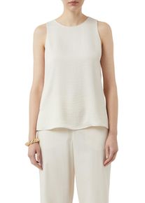 comma, COMMA Damen Shirtbluse, beige, casual, Gr. 44, unifarben, Obermaterial: 100% Polyester, Blusen, ohne Ärmel