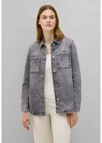 Cecil Damen Kurzjacke, grau, casual, Gr. S, unifarben, Web, 77% Baumwolle, 20% Polyester, 3% Elasthan, Jacken, aus Baumwolle mit Stretchanteil