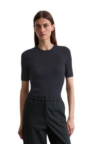 Marc O'Polo MARC O'POLO Damen Rundhalspullover "aus Viskose-Mix", blau, casual, Gr. XXS, unifarben, Obermaterial: 80% Viskose, 20% Polyester, Pullover