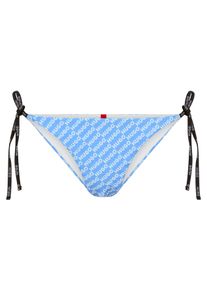 HUGO UNDERWEAR Damen Bikini-Hose "PURE SIDE TIE", blau, casual, Gr. S, Microfaser, Obermaterial: 65% Polyester, 35% Elasthan, Badehosen,
