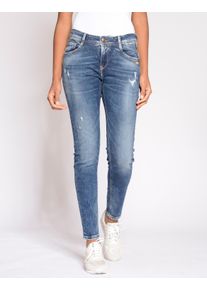 Gang Damen Relax-fit-Jeans "Gang Jeans Relaxed Fit 94AMELIE", blau, Gr. 26, 69% Baumwolle, 20% Recycelte Baumwolle, 9% Recyceltes Polyester, 2%