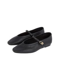 Tommy Hilfiger Damen Riemchenballerina "BALLERINA MARYJANE SOFT LEATHER", Gr. 36, schwarz, Nappaleder, elegant, Schuhe, Businessschuh, Flats,