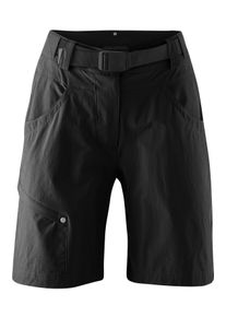 Gonso Damen Fahrradhose "Mira Basic", schwarz, Gr. 36, 90% Polyamid, 10% Elastan, Hosen, kurze Damen Radhose mit Sitzpolster, wasserabweisend, inkl.