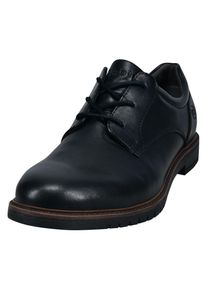 Bugatti Herren Schnürschuh, Gr. 45, schwarz, Synthetik, casual, Schuhe, Festtagsschuh, Anzugschuh, Business Schnürer mit griffiger Profilsohle