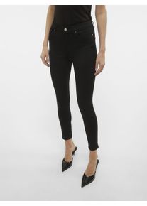 Véro Moda VERO MODA Damen Skinny-fit-Jeans "VMFLASH MR SKINNY JEANS LI140 GA NOOS", schwarz, modisch, Gr. XL, unifarben, Denim/Jeans, Obermaterial: 57% Modal,