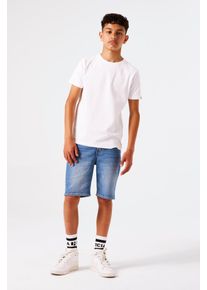 Garcia Jungen Shorts, blau, casual, Gr. 128, unifarben, Denim/Jeans, Obermaterial: 99% Baumwolle, 1% Elasthan, Hosen, mit praktischen Taschen for BOYS