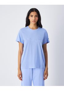 Champion Damen T-Shirt, blau, sportlich, Gr. M, Obermaterial: 100% Baumwolle, Shirts