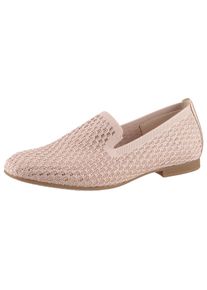 Gabor Damen Slipper, Gr. 43, rosa, Textil, Leder, feminin, Schuhe, Blockabsatz, Loafer, Bequemschuh mit funkelnden Strass-Steinen