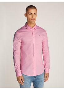 Tommy Jeans Herren Langarmhemd "Sabim Stretch Hemd Shirt", pink, casual, Gr. XXL, unifarben, Web, Obermaterial: 97% Baumwolle, 3% Elasthan, Hemden,