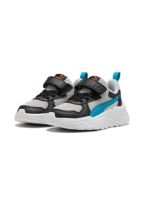 Puma Kinder Sneaker "TRINITY LITE AC+ INF", Gr. 21cool light gray, tropical blau, Puma schwarz, Textil, unifarben, sportlich, Schuhe, für Kinder