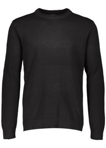 LINDBERGH Herren Strickpullover "LINDBERGH Strickpullover", schwarz, Gr. M, Oberstoff: 100% Baumwolle, Pullover