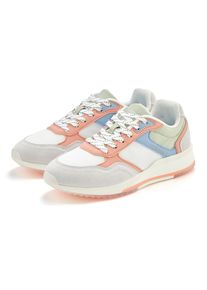 Lascana Damen Sneaker "Schnürschuh, Halbschuh, Freizeitschuh", Gr. 37, orange, Obermaterial: 50% Textilmaterial, 25% Rindsleder, 15% Nylon, 10%