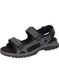 Waldläufer WALDLÄUFER Herren Sandale "H-Taro", Gr. 7,5, blau, Textil, Nubukleder, sportlich, Schuhe, Sommerschuh, Klettschuh, Outdoorsandale, in Komfortweite H
