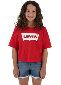 LEVI'S KIDS Mädchen T-Shirt "BATWING CROPPED TEE", rot, Gr. 4, bedruckt, Jersey, Obermaterial: 100% Baumwolle, Shirts, for GIRLS