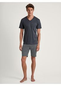 Calida Herren Shorty "Relax Swiss Edition", Gr. S, grau, Interlock, Obermaterial: 100% Baumwolle, unifarben, gemustert, modisch, Homewear-Sets, mit