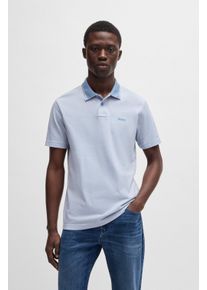 BOSS Orange Herren Poloshirt "PeoxfordNew", blau, casual, Gr. XXXL, unifarben, Jersey, Obermaterial: 100% Baumwolle, Shirts, mit Polokragen