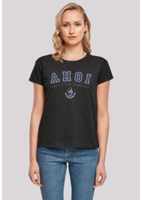 F4NT4STIC Damen T-Shirt "Ahoi Knut & Jan Hamburg", schwarz, casual, Gr. S, Obermaterial: 100% Baumwolle, Shirts, Print