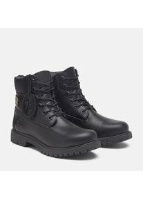 Timberland Schnürboots "Timberland Premium 6 INCH LACE UP", Gr. 42, schwarz, Leder, sportlich, Schuhe, Winterstiefel, Schnürstiefel, Winterschuhe,