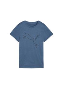 Puma Damen Trainingsshirt "W TAD ESSENTIAL HEATHER LOGO TEE"schwarz indigo heather, sportlich, Gr. XL, Jersey, Obermaterial: 100% Polyester, Shirts