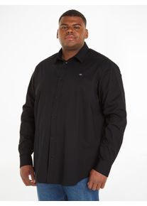Herren Langarmhemd "BT_STRETCH POPLIN SLIM SHIRT", schwarz, casual, Gr. XXL, CALVIN KLEIN BIG & TALL, Web, Obermaterial: 96% Baumwolle, 4% Elasthan,