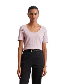 Marc O'Polo MARC O'POLO Damen T-Shirt "aus Slub-Jersey", lila, Basic, Gr. L, unifarben, Obermaterial: 100% Baumwolle, Shirts