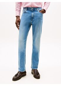 Tommy Hilfiger Herren Straight-Jeans, blau, casual, Gr. 40, Denim/Jeans, Obermaterial: 99% Baumwolle, 1% Elasthan, Jeans, in blauer Waschung