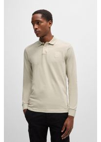 BOSS Orange Herren Poloshirt "Passerby", beige, casual, Gr. XXL, unifarben, Jersey, Obermaterial: 95% Baumwolle, 5% Elasthan, Shirts, mit