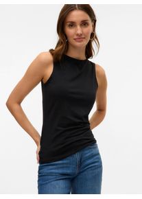 Véro Moda VERO MODA Damen Shirttop "VMPANDA MODAL SL TOP JRS NOOS", schwarz, modisch, Gr. XS, unifarben, Jersey, Obermaterial: 48% Baumwolle, 48% Modal, 4%