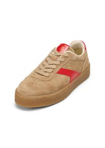 Marc O'Polo MARC O'POLO Damen Sneaker "aus softem Veloursleder", Gr. 38light pure sand, rot, Obermaterial: 100% Leder (Rind), unifarben, Schuhe