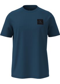 Herren T-Shirt "SS GRDNT MNGRM E LG", blau, casual, Gr. XL, Calvin Klein Jeans, unifarben, Single Jersey, Obermaterial: 100% Baumwolle, Shirts, Mit