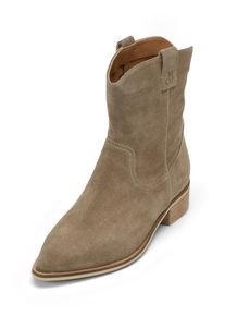 Marc O'Polo MARC O'POLO Damen Stiefel "aus weichem Veloursleder", Gr. 38, grau, Obermaterial: 100% Leder (Rind), unifarben, Schuhe