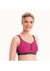 Anita active Damen Sport-BH, Gr. 80pink, anthrazit, Stoff, Obermaterial: 62% Polyamid, 21% Polyester, 17% Elasthan, unifarben, clean, matt, Mesh,