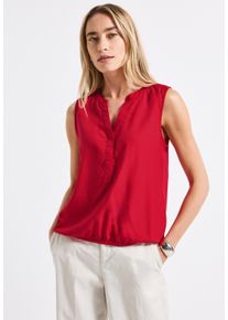 Street One Damen Blusentop, rot, casual, Gr. 34, unifarben, Stoff, 100% Viskose, Blusen