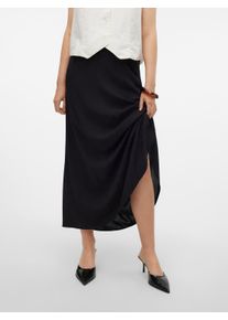 Véro Moda VERO MODA Damen Maxirock "VMALBA ANKLE SKIRT WVN GA NOOS", schwarz, modisch, Gr. L, unifarben, Web, Obermaterial: 100% Viskose, Röcke