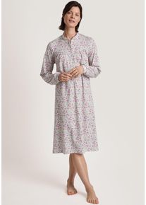 Calida Damen Nachthemd "Soft Cotton", Gr. XS, rosa, Interlock, Obermaterial: 100% Baumwolle, gemustert, klassisch, Kleider, mit Satinband eingefasst