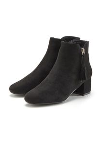 Lascana Damen Stiefelette, Gr. 36, schwarz, Obermaterial: 100% Textilmaterial. Futter: 100% Textilmaterial. Decksohle: 100% Lederimitat. Laufsohle: