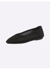 Andrea Conti Damen Ballerina, Gr. 41, schwarz, Textil, modisch, Schuhe