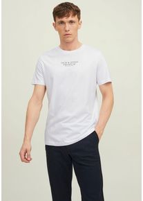 Jack & Jones JACK & JONES Herren T-Shirt "BLUARCHIE TEE", weiß, modisch, Gr. XXL, Single Jersey, Obermaterial: 100% Baumwolle, Shirts