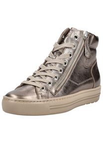 Paul Green Damen Sneaker "Paul Green Sneaker Leder", Gr. 39, beige, Leder, casual, Schuhe