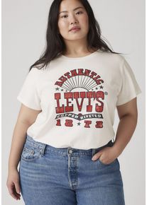 LEVI'S® PLUS LEVI'S PLUS Damen T-Shirt "PL PERFECT TEE"levi's copper riveted rock poster sugar swizzle, casual, Gr. XXL, bedruckt, Single Jersey, Obermaterial: