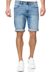 INDICODE Herren Shorts "INKaden", blau, modisch, Gr. S, washed, Denim/Jeans, Obermaterial: 98% Baumwolle, 2% Elasthan, Hosen