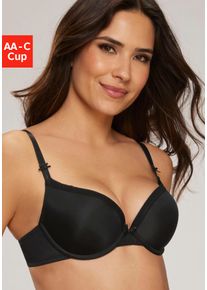 s.Oliver Damen Push-up-BH, Gr. 90, schwarz, Microtouch, Obermaterial: 60% Polyamid, 35% Polyester, 5% Elasthan, Basic, BHs, mit Bügel und