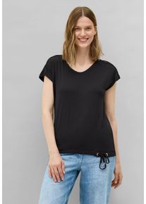 Cecil Damen T-Shirt, schwarz, casual, Gr. XL, unifarben, Stoff, 97% Viskose, 3% Elasthan, Shirts, aus softer Viskose